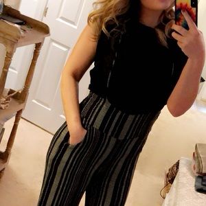 Black cropped blouse